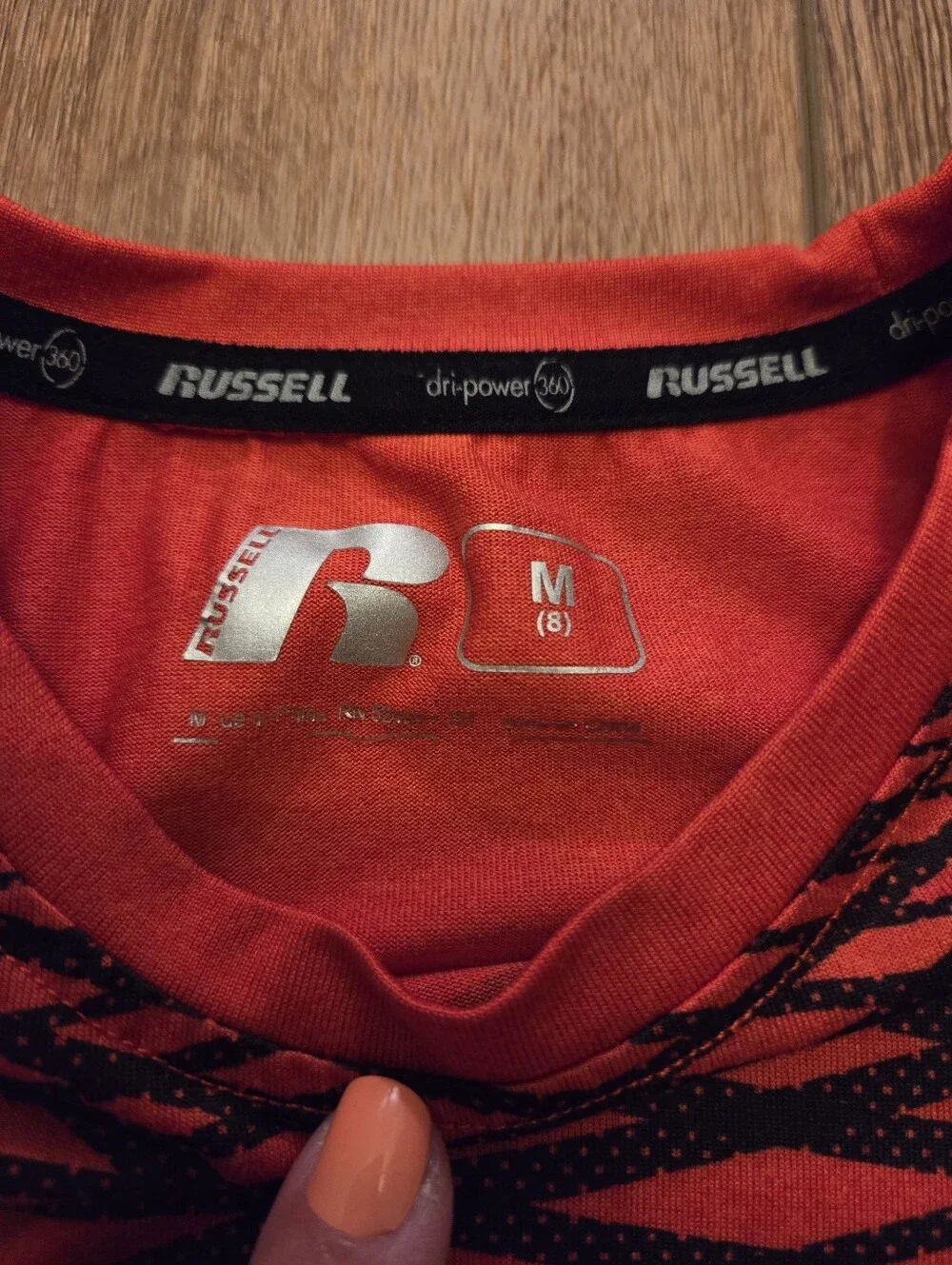 Russell Athletic Boys Red & Black Short Sleeve Tee